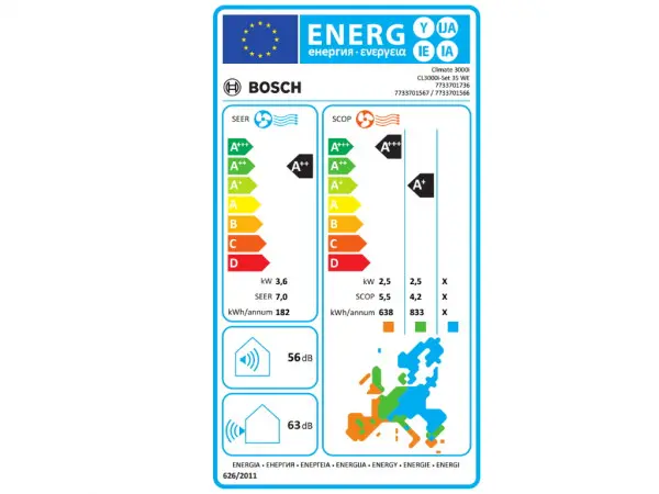 Klima uređaj BOSCH inverter CL3000i-35 WE 12 kBTU