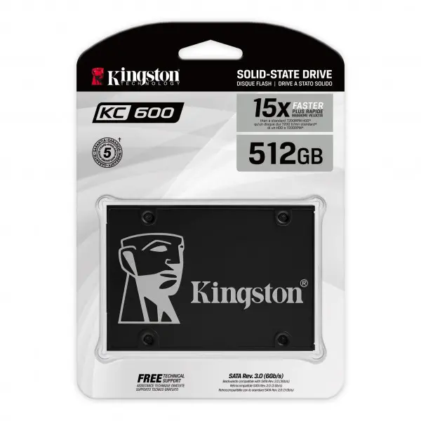 SSD 2.5 SATA3 512GB Kingston SKC600/512G