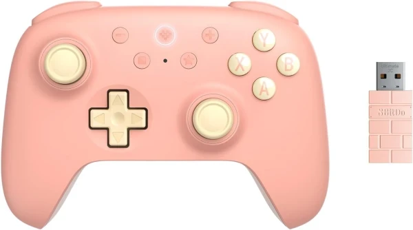 Bežični gamepad 8BitDo Ultimate 2C Windows Android TriMode Hall Effect Vibracija typeC Peach Edition
