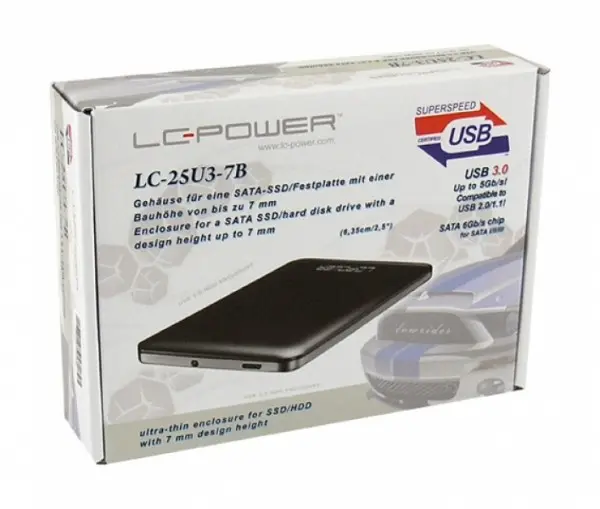 HDD Rack LC Power 2.5'' LC-25U3-7B SATA Black USB3