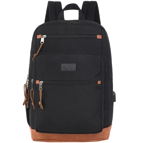 Laptop backpack for 15.6 inch450MMx310MM x 160MMExterior materials: 90% Polyester+10%PUInner materials:100% Polyester ( CNS-BPS5BBR1 ) 