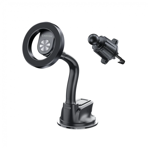CANYON Magnetic car holder OnGrip 12 suction + air vent Black ( CNS-CCHM12 ) 