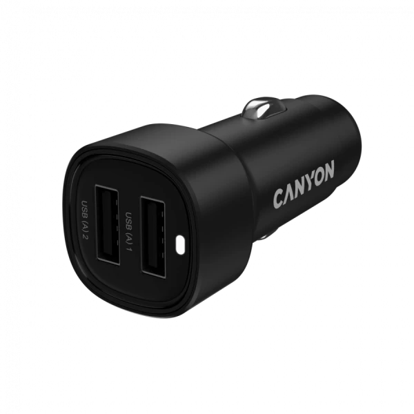 CANYON car charger OnDrive 24 24W 2xUSB-A Black ( CNE-CCABR2AA )