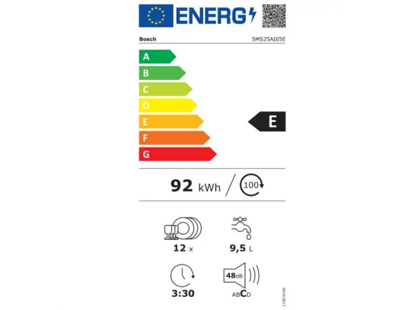 Sudomašina BOSCH SMS25AI05EsamostojećaE12 kompleta84,5x60x60cmsrebrna' ( 'SMS25AI05E' ) 