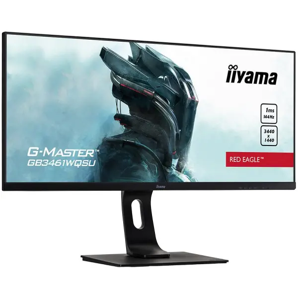 iiyama 34'' UW Pro-Gaming, G-Master Red Eagle, 144Hz, IPS panel, 3440x1440 (21:9), Height Adjust. (13cm), 1ms (MPRT), 350cdm˛ HDR, FreeSync,