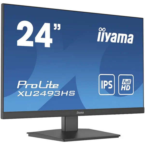 iiyama ProLite XU2493HS-B4, 23.8'', 16:9,  Full HD 1920x1080 @75Hz 4ms (DisplayPort&HDMI, 2.1 megapixel), 250 cdm˛, IPS panel technology LED