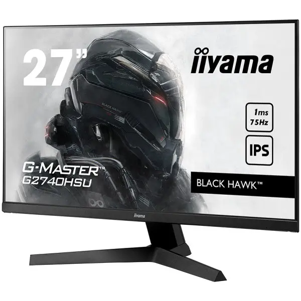 27'' ETE IPS-panel Gaming, G-Master Black Hawk, FreeSync, 1920x1080@75Hz, 250cdm˛, HDMI, DisplayPort, 1ms (MPRT), Speakers, USB-HUB (2x2.0),