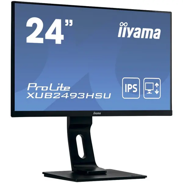 IIYAMA Monitor XUB2493HSU-B1 24'' IPS, ETE ULTRA SLIM LINE , 1920x1080 at 75Hz, ETE IPS-panel, 13cm Height Adj. Stand, Pivot, 250 cdm˛, Spea