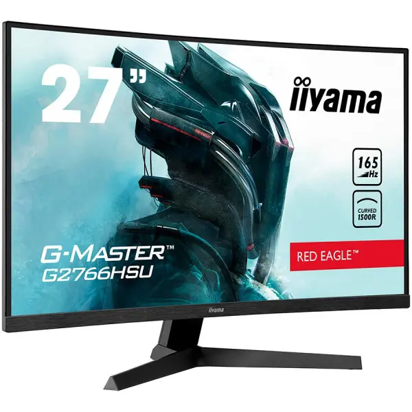 iiyama 27'' G2766HSU-B1, Full HD 1920x1080, 16:9, 250 cdm˛, 165Hz refresh rate, 1 ms, curved VA panel, FreeSync, DisplayPort x 1 (v.1.4), HD