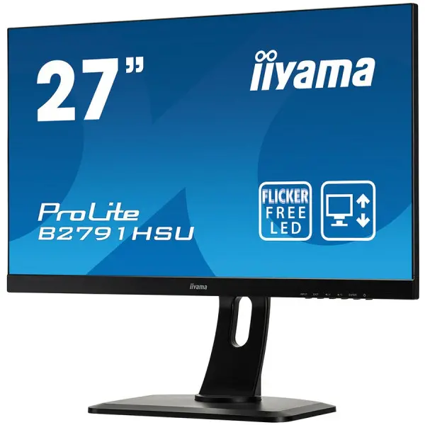 IIYAMA Monitor 27'' ETE TN Panel, 1920x1080, 1ms, Height Adj. Stand(13cm), 300cd/