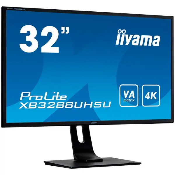 IIYAMA XB3288UHSU-B1  32 4K VA monitor 3ms 178178Signal input  HDMI x2 (v.2.0)  DisplayPort x1 (v.1.2)  USB HUB  x2 (v.3.0 (x1 charger))   