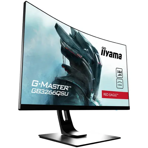 Iiyama 32'' ETE Curved Gaming, R1800, G-Master Red Eagle, FreeSync Premium, 2560x1440@144Hz, 400cdm˛, 2x DisplayPort, 2xHDMI, 1ms MPRT, Spea