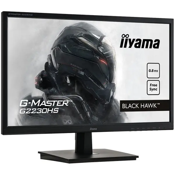 Iiyama 21,5'' Gaming, G-Master Black Hawk, FreeSync, 1920x1080@75Hz, 250cdm˛, DVI, HDMI, 0,8ms, Speakers, Black Tuner ( G2230HS-B1 ) 
