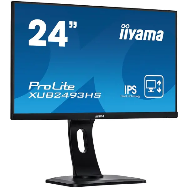 IIYAMA Monitor Prolite, 24'' 1920x1080, 13cm Height Adj. Stand, Pivot, VA panel, 250cdm2, VGA, DisplayPort, HDMI, 4ms, Speakers (23,6'' VIS) 