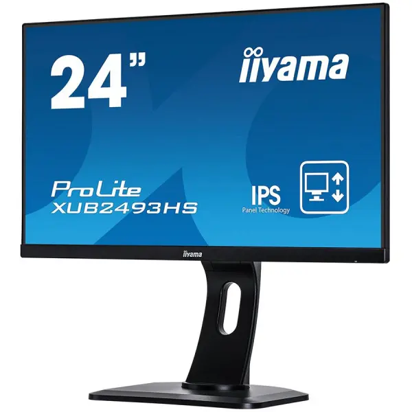 IIYAMA Monitor Prolite, 24'' 1920x1080, 13cm Height Adj. Stand, Pivot, VA panel, 250cdm2, VGA, DisplayPort, HDMI, 4ms, Speakers (23,6'' VIS) 