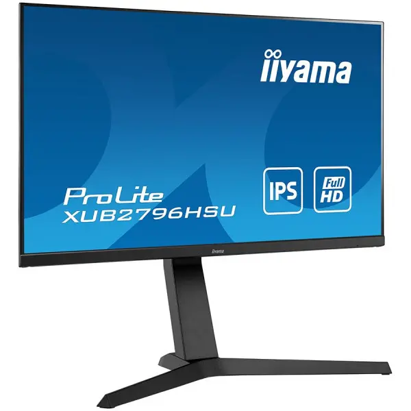 iiyama 27'' ETE IPS-panel, 1920x1080,  250 cdm˛, 13cm Height Adj. Stand, Speakers, HDMI, DisplayPort, 1ms (MPRT), USB-HUB 2x2.0, Black ( XUB