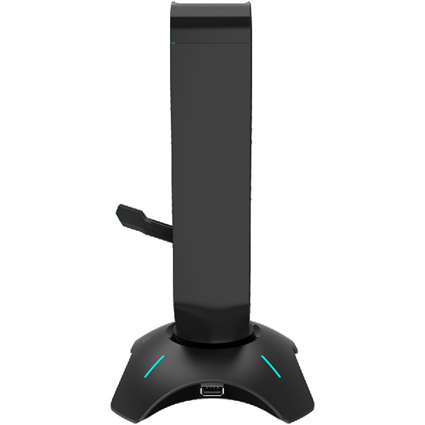 Gaming 3 in 1 Headset stand, Bungee and USB 2.0 hub, 2 USB hub, 1.5m standard USB to USB 5mm PVC cable, Weighted design with non-slip grip, (2)