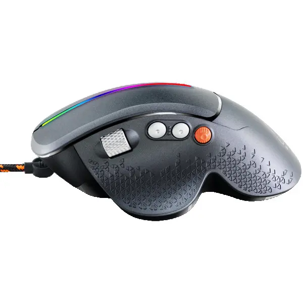 Wired High-end Gaming Mouse with 6 programmable buttons, sunplus optical sensor, 6 levels of DPI and up to 6400, 2 million times key life, 