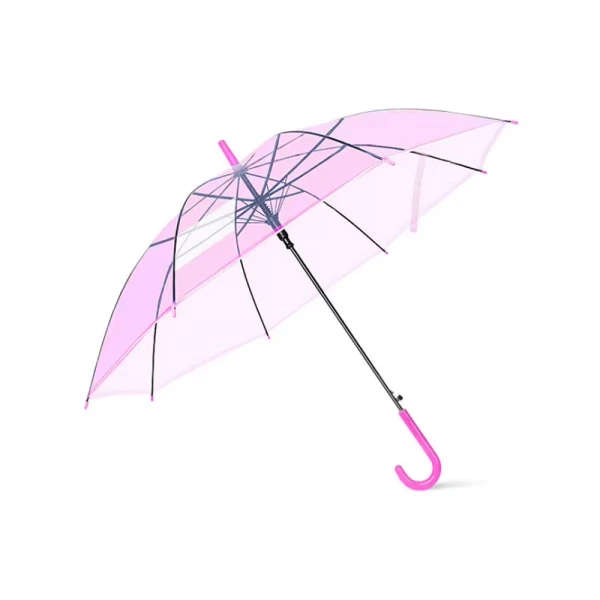 Kišobran PVC providni roze 90cm