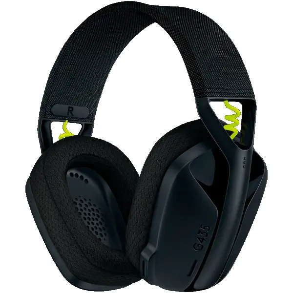 LOGITECH G435 LIGHTSPEED Wireless Gaming Headset - BLACK - 2.4GHZ - EMEA - 914 ( 981-001050 ) 