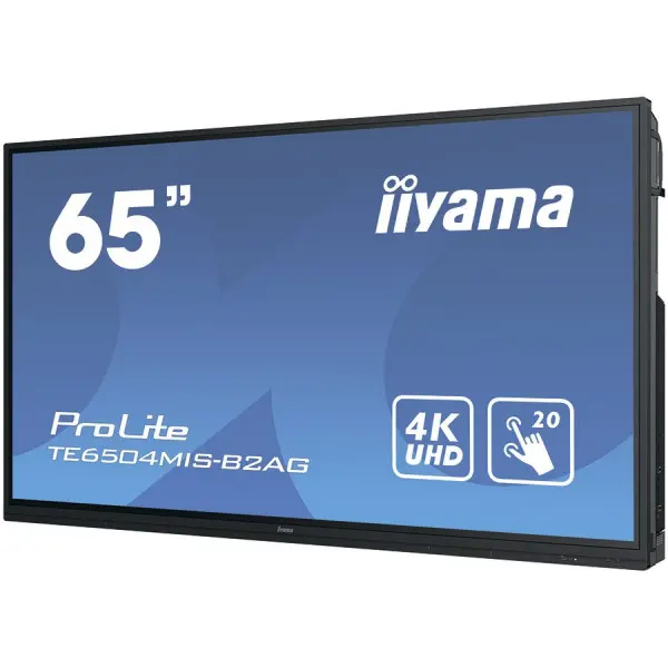 PROLITE TE6504MIS-B2AG - 65 Interactive 4K UHD LCD Touchscreen, 3840x2160, IR20P, AG glass, WiFi ( TE6504MIS-B2AG ) 
