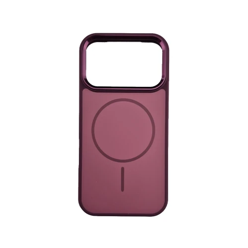 Silikonska futrola Magsafe Chrome Iphone 18 Pro/17 Pro Cherry Red