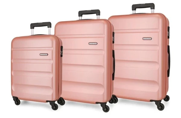 Set kofera Roll road ABS 3 1 puder roza