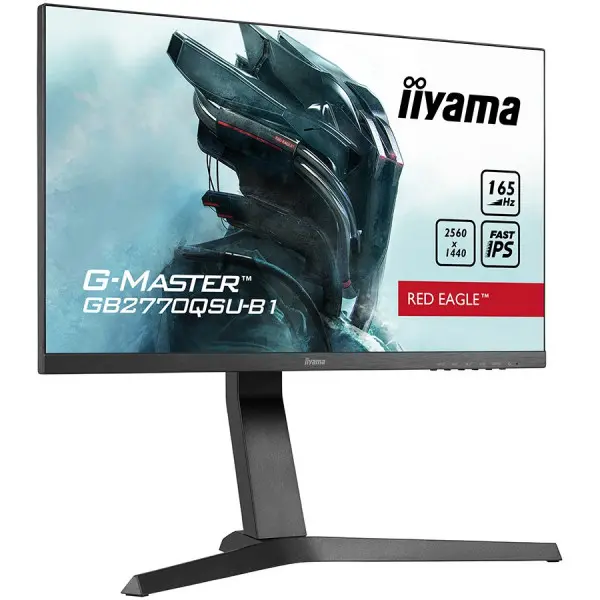 IIYAMA Monitor 27'' ETE Fast IPS Gaming, G-Master Red Eagle, FreeSync PremiumPro, 2560x1440@165Hz, 400cdm˛, 1000:1, HDMI, DisplayPort, 0,5ms