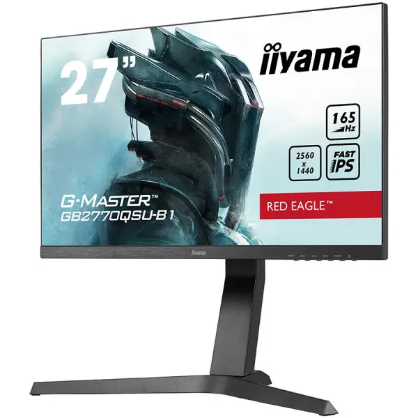 IIYAMA Monitor 27'' ETE Fast IPS Gaming, G-Master Red Eagle, FreeSync PremiumPro, 2560x1440@165Hz, 400cdm˛, 1000:1, HDMI, DisplayPort, 0,5ms