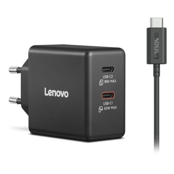 Lenovo Dual USB-C 65W GaN punjac crni' ( 'G0A6065BEU' ) 