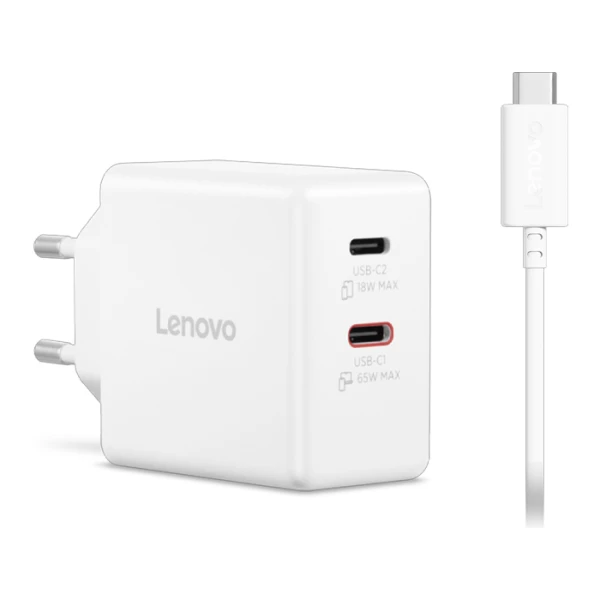 Lenovo Dual USB-C 65W GaN punjac beli' ( 'G0A6065WEU' ) 