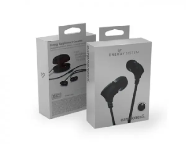 ENERGY SISTEM Energy Earphones 5 ceramic crne bubice sa mikrofonom