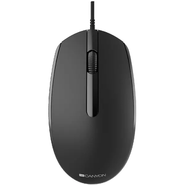 Canyon Wired  optical mouse with 3 buttons, DPI 1000, with 1.5M USB cable, black, 65*115*40mm, 0.1kg ( CNE-CMS10B ) 