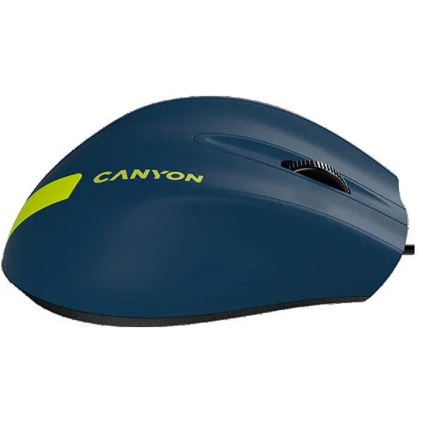 Wired Optical Mouse with 3 keys, DPI  1000 With 1.5M USB cable,Blue-Yellow ,size 68*110*38mm,weight:0.072kg ( CNE-CMS11BY ) 