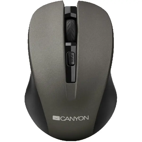 CANYON MW-1 2.4GHz wireless optical mouse with 4 buttons, DPI 80012001600, Gray, 103.5*69.5*35mm, 0.06kg ( CNE-CMSW1G ) 
