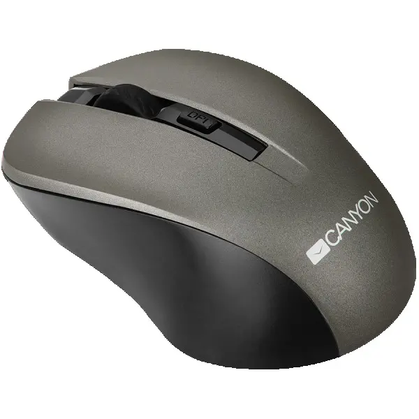 CANYON MW-1 2.4GHz wireless optical mouse with 4 buttons, DPI 80012001600, Gray, 103.5*69.5*35mm, 0.06kg ( CNE-CMSW1G ) 
