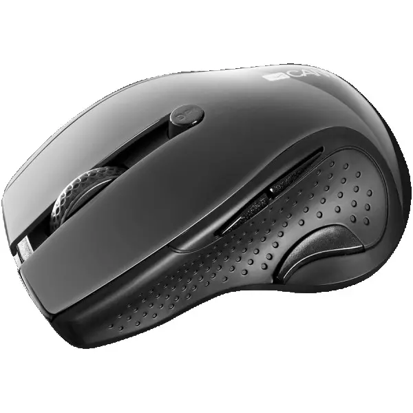 CANYON MW-01 2.4GHz wireless mouse with 6 buttons, optical tracking - blue LED, DPI 100012001600, Black pearl glossy, 113x71x39.5mm, 0.07kg
