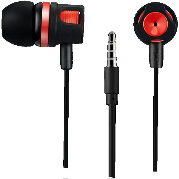 CANYON EP-3 Stereo earphones with microphone, Red, cable length 1.2m, 21.5*12mm, 0.011kg ( CNE-CEP3R ) 