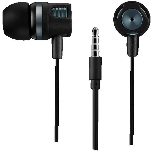 CANYON EP-3 Stereo earphones with microphone, Dark gray, cable length 1.2m, 21.5*12mm, 0.011kg ( CNE-CEP3DG ) 