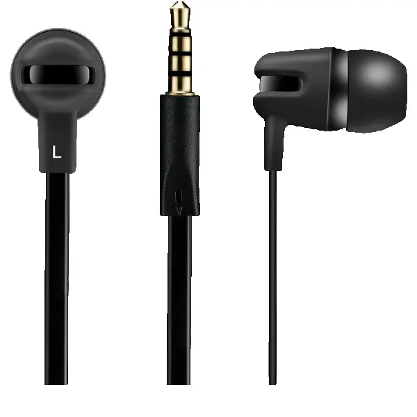 CANYON SEP-4 Stereo earphone with microphone, 1.2m flat cable, Black, 22*12*12mm, 0.013kg ( CNS-CEP4B ) 