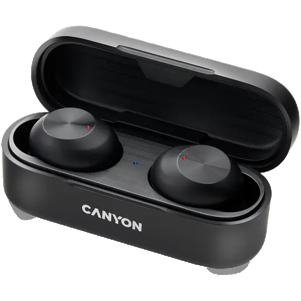 Canyon TWS-1 Bluetooth headset, with microphone, BT V5.0, Bluetrum AB5376A2, battery EarBud 45mAh*2+Charging Case 300mAh, cable length 0.3m