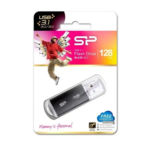 Flash Drive Silicon Power 128GB Blaze B02 USB3.0 SP128GBUF3B02V1K Black