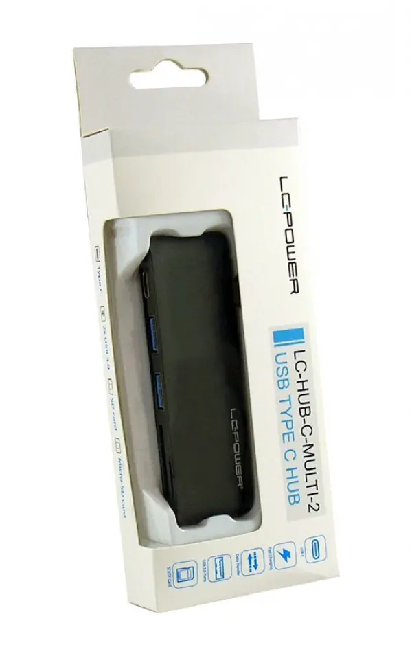 HUB LC Power LC-HUB-C-MULTI-2A 2xUSB3.0, Type C, 1x card reader