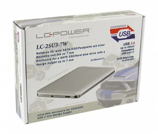 HDD Rack LC Power 2.5'' LC-25U3-7W SATA White USB3