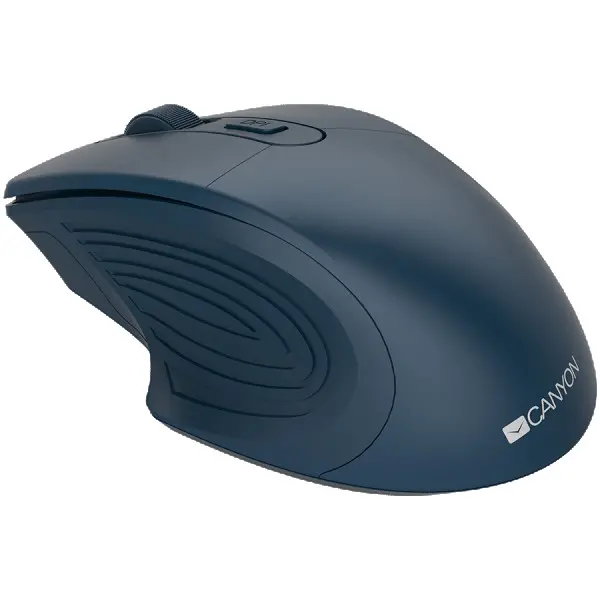 CANYON 2.4GHz Wireless Optical Mouse with 4 buttons, DPI 80012001600, Dark Blue, 115*77*38mm, 0.064kg ( CNE-CMSW15DB ) 