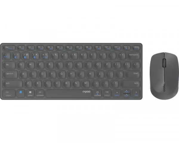 RAPOO 9600M Multi Mode Wireless US Combo set tamno sivi