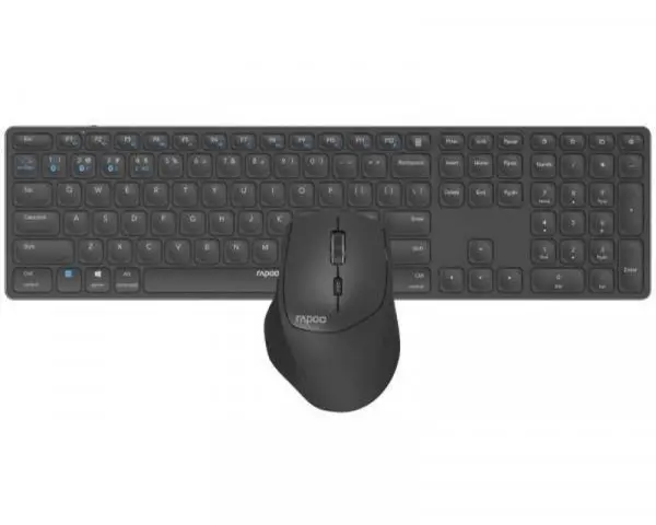 RAPOO 9800M Multi Mode Wireless US Combo set tamno sivi