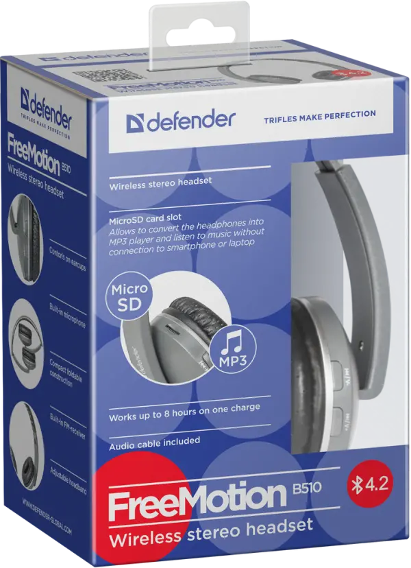 Slušalice Defender FreeMotion B510 Sive