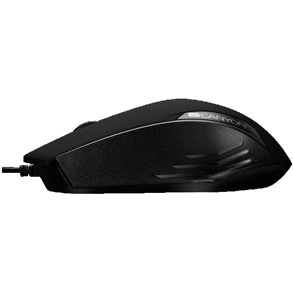 CANYON wired optical Mouse with 3 buttons, DPI 1000, Black,  cable length 1.25m, 120*70*35mm, 0.07kg ( CNE-CMS02B ) 