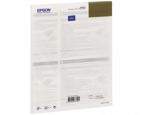 EPSON S400078  DS TRANSFER GENERAL PURPOSE A4 SHEETS papir